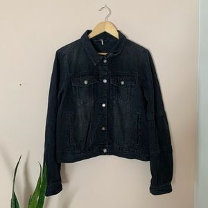FREE PEOPLE Rumors Denim Jacket in Washed Black 🖤